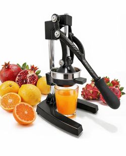 Cast Iron Juicer,Manual Juicer Hand Press,Orange Lemon Squeezer,Heavy Duty Manual Juicer,Professional Citrus Juicer Fruit Juice -Stainless Steel,Easy 