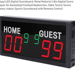 LED Digital Scoreboard with Remote Control – Indoor Sports Score Keeper