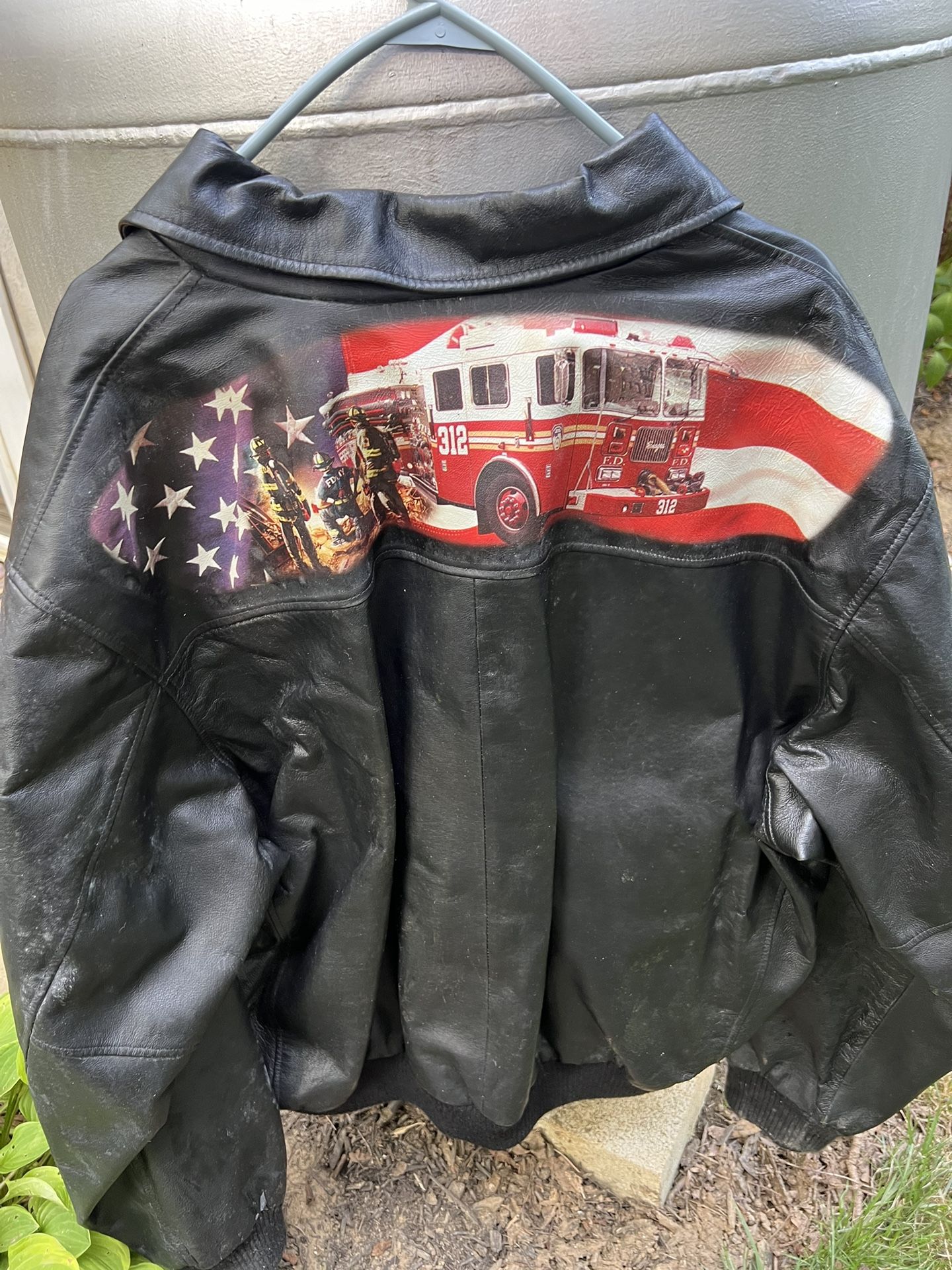 Firefighters Leather Jacket