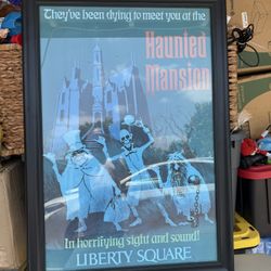 Disney World Haunted Mansion Original Park Attraction Poster