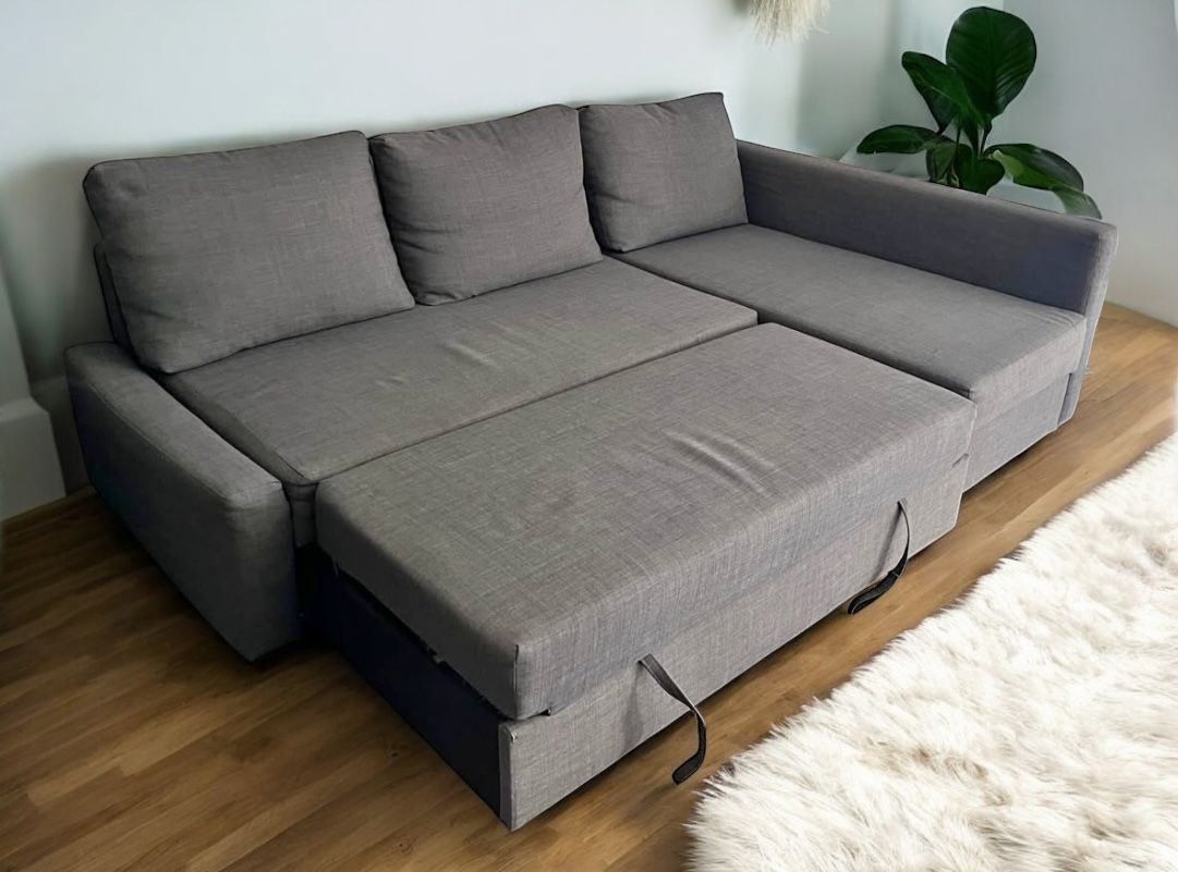 Grey Sectional Pullout Couch-Like New