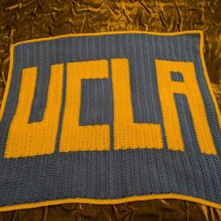 UCLA College Chochet Through Blanket