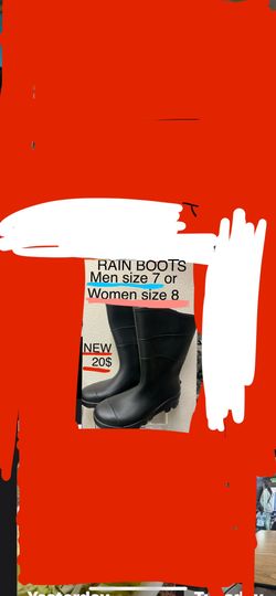 BLACK * NEW RAIN BOOTS * 20$. Pick up downtown LA Little Tokyo.
