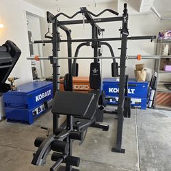 Smith Machine 2001 | Multi-Use Adj Bench | Gym Equipment | Fitness | Squat Rack | Excercise |🔴WEIGHTS AND BARBELL SOLD SEPARATELY 🔴 FREE DELIVERY 🚚