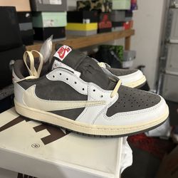 Size 11 Never Worn Jordan 1 Retro Low OG SP Travis Scott Reverse Mocha