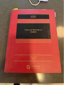 Cases and Materials on Torts - Thirteenth Edition