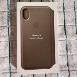 Leather iPhone X Case - Never Used New Apple Leather Folio