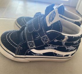 Vans Kids High-Top Sneakers Shark Print