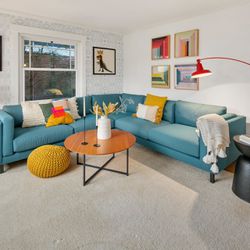 Beautiful Blue Room  And Board Sectional Couch