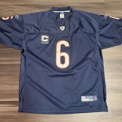 Reebok Jay Cutler #6 Chicago Bears NFL Captain Patch Stitched Jersey Sz 56 3XL 