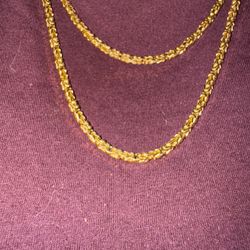 18k Double Gold  Chain
