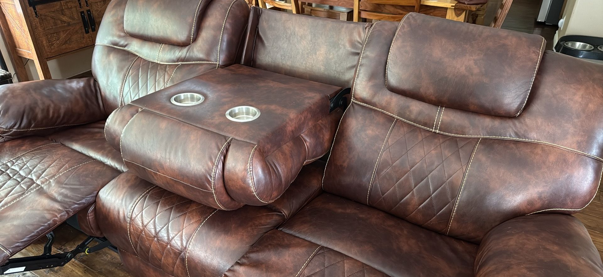 Reclining Leather Couch