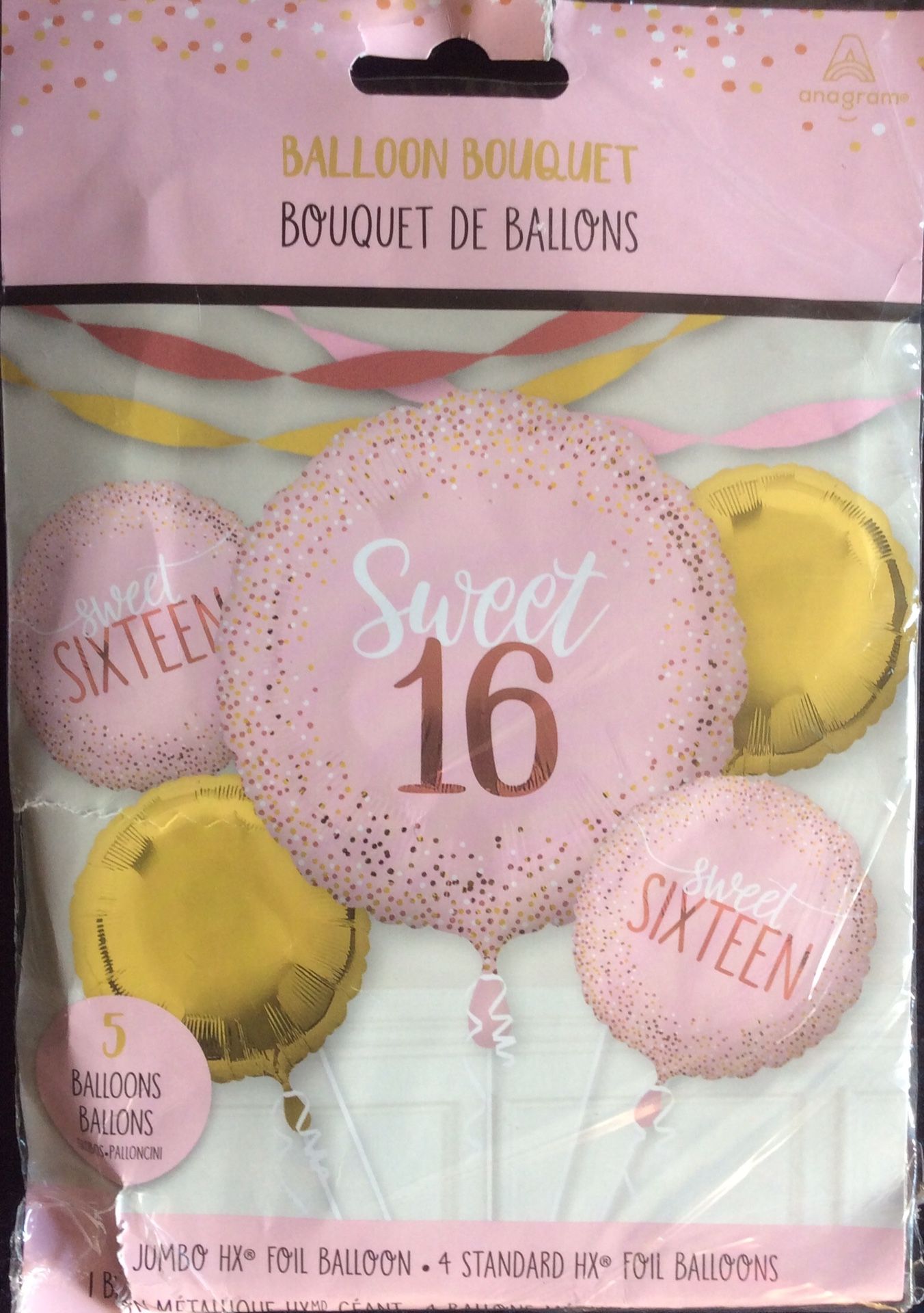 New pack of sweet 16 balloons