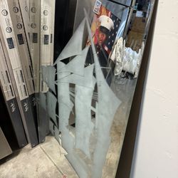 Large Etched Mirror Of ship 