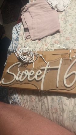 New in Box “SWEET 16 “ plug in sign $20