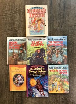GREAT ILLUSTRATED CLASSICS ~LOT OF 7 BOOKS~