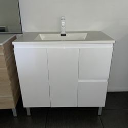 NEW YEAR SALE ~ Modern PVC Bathroom Vanity - 36 inches