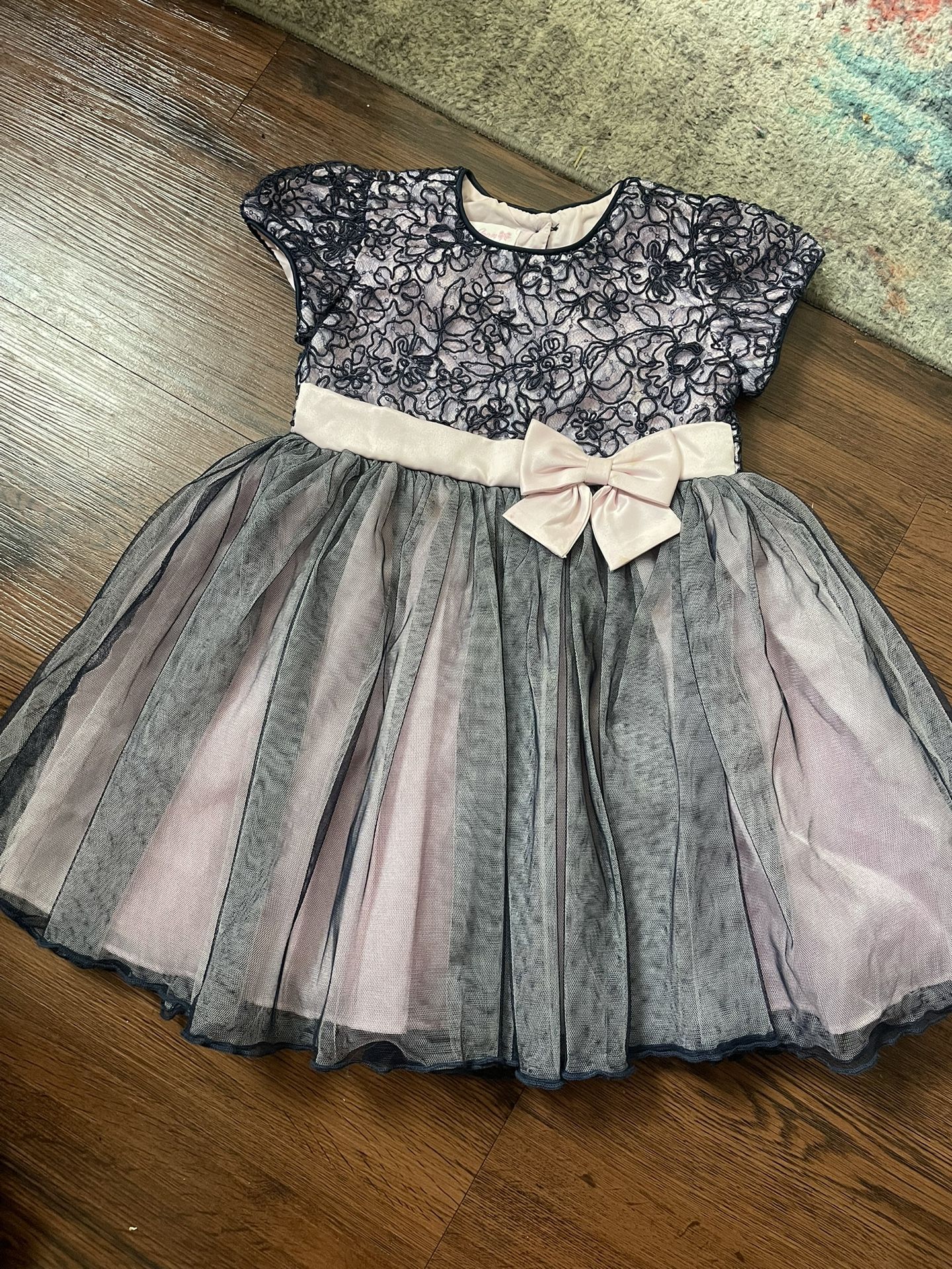 Girls Dress 3T Blue & Pink