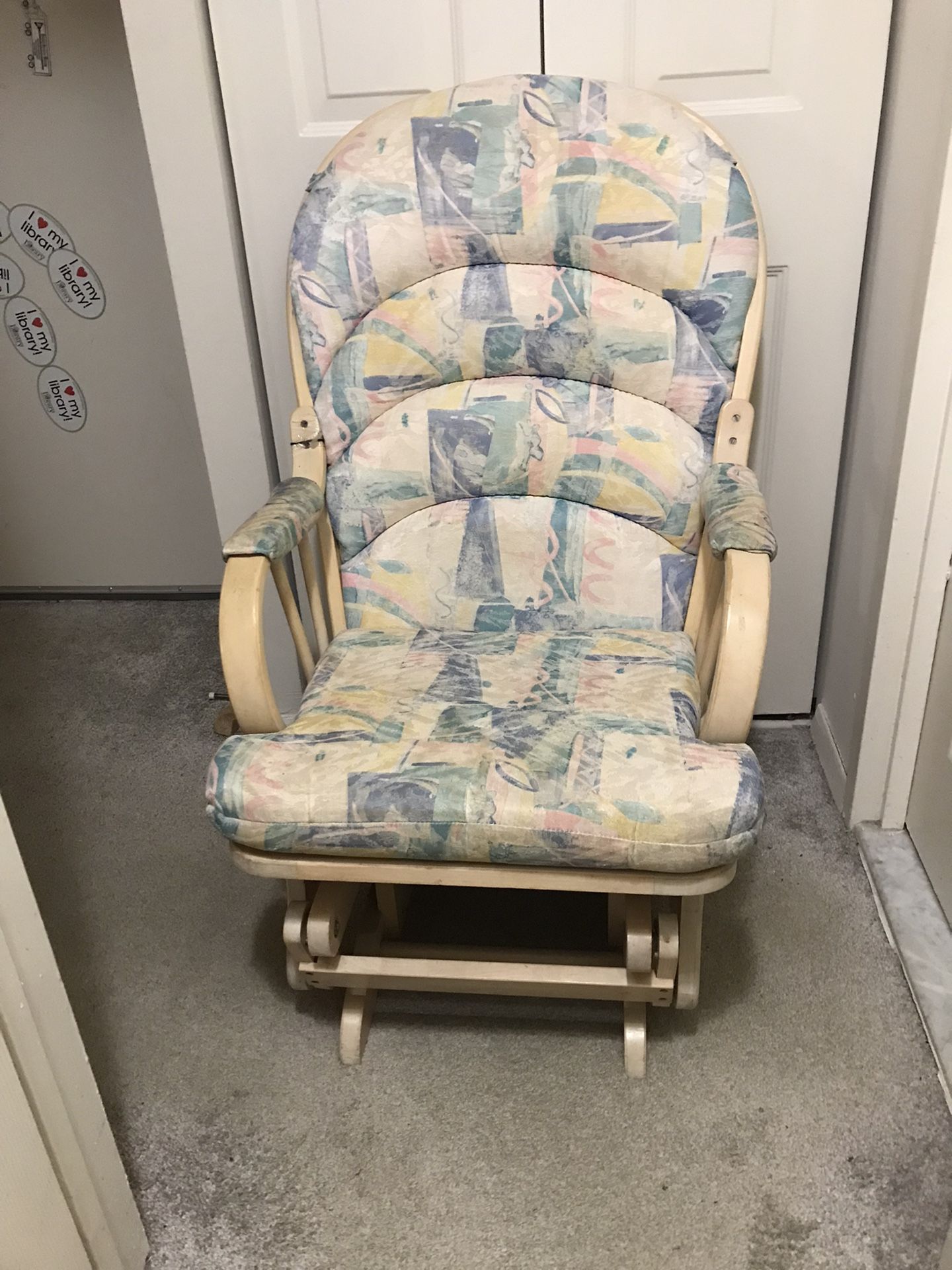Rocking Wood Chair. $25 Moving Out