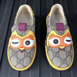 Gucci Kids Supreme Leather Sneakers Size 25 Gucci Owl Face In Good Condition Check Out The Pics $70 set price