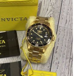 Gold Invicta Pro Divers Watch. 