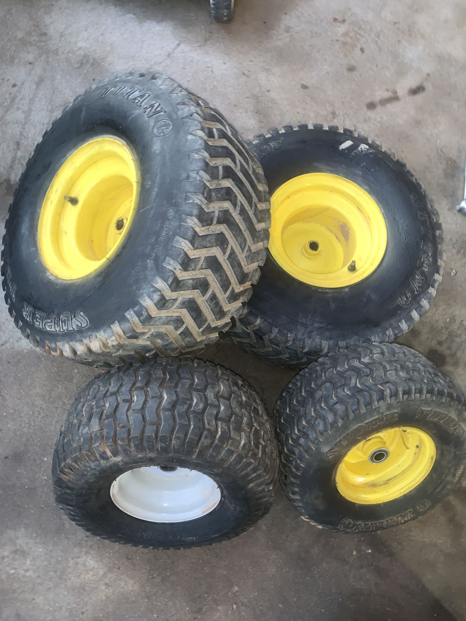 John Deere Riding Lawn mower wheels 20x10x8 & 15x6x6