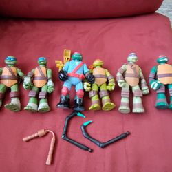 Look.2012 & 2013   Viacom  Lot Of 6  Teenage Mutant Ninja Turtles Action Figures