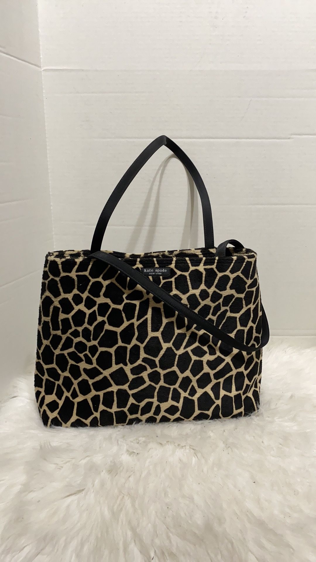 Vintage Kate Spade Calf Hair Animal Print Shoulder bag Tote
