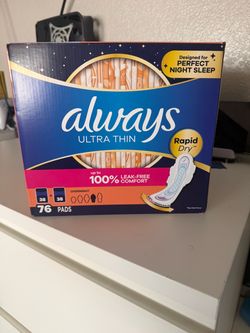 Always Ultra Thin Overnight Pads 76 Count
