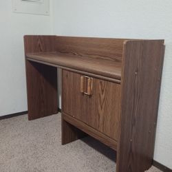 Desk for child, brown wood