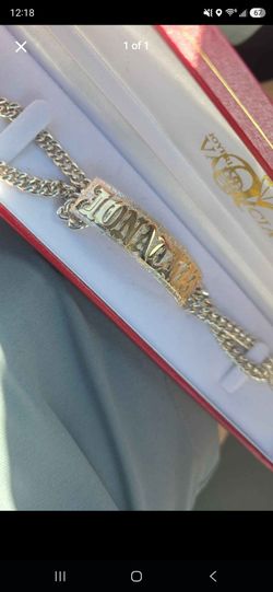 14k Golden letter and silver baclet