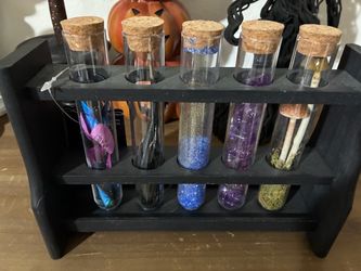 Halloween Test Tube Vials with Stand Prop Decor