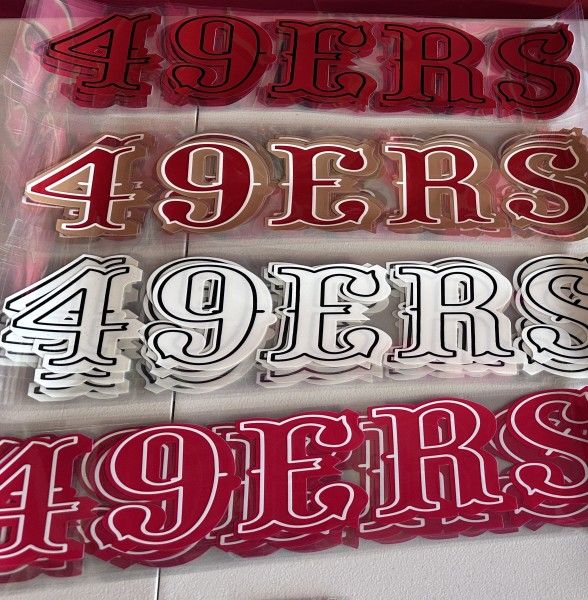 49er car decals 26" long by 5"wide