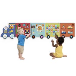 Felt Wall Busy Board Panels, Toddler Learning Activity Center, Montessori Philosophy Sensory, Educat