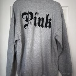 NWT VICTORIA'S SECRET PINK IVY FLEECE OVERSIZED CREW SWEATSHIRT LARGE HALLOWEEN