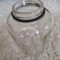 Antique Glass Coffee Grinder Jar