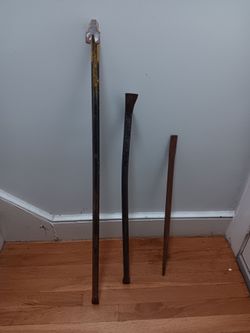 3 Heavy Duty Metal Crow Bars