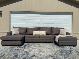 Living spaces dark gray u shaped sectional DELIVERY AVAILABLE