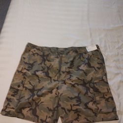 Arizona Jeans Cargo Shorts Mens 3X Elastic Waistband Camo