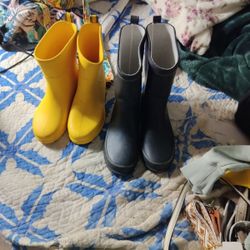 Rain Boots Two Pairs $7 Each C Descriptions