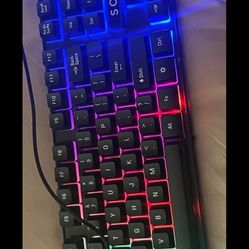 Light Up Gaming Keyboard Mouse and Headphones w/ mic