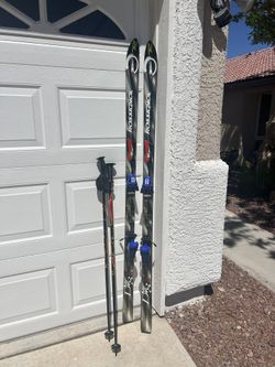 Kevlar Rossignol Skis DV8 With Bindings And Poles