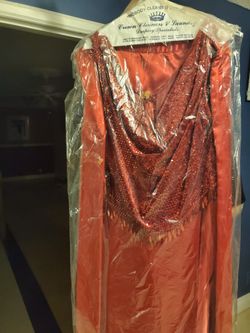 Plus Size Red 2 Piece Prom/ Fancy Top & Skirt