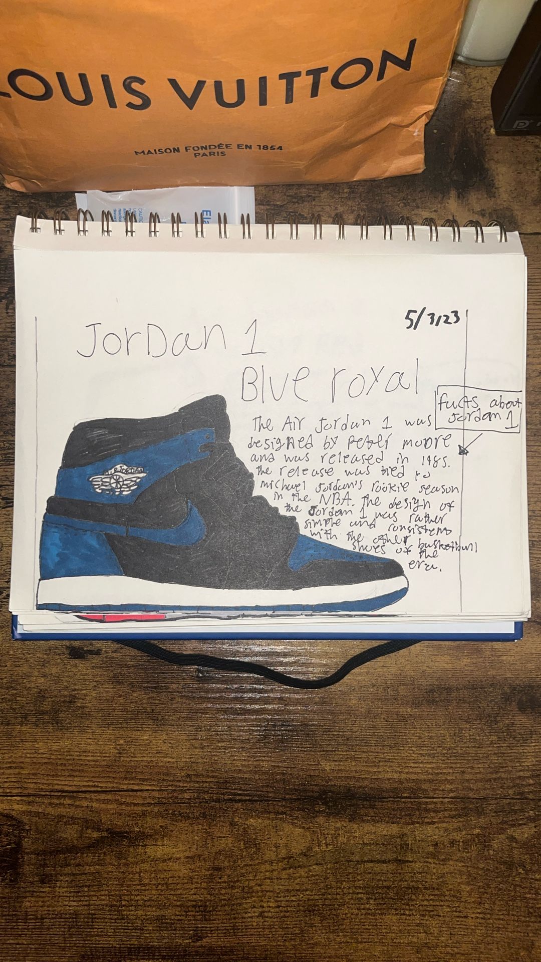 Jordan 1 “Blue Royal” Drawing