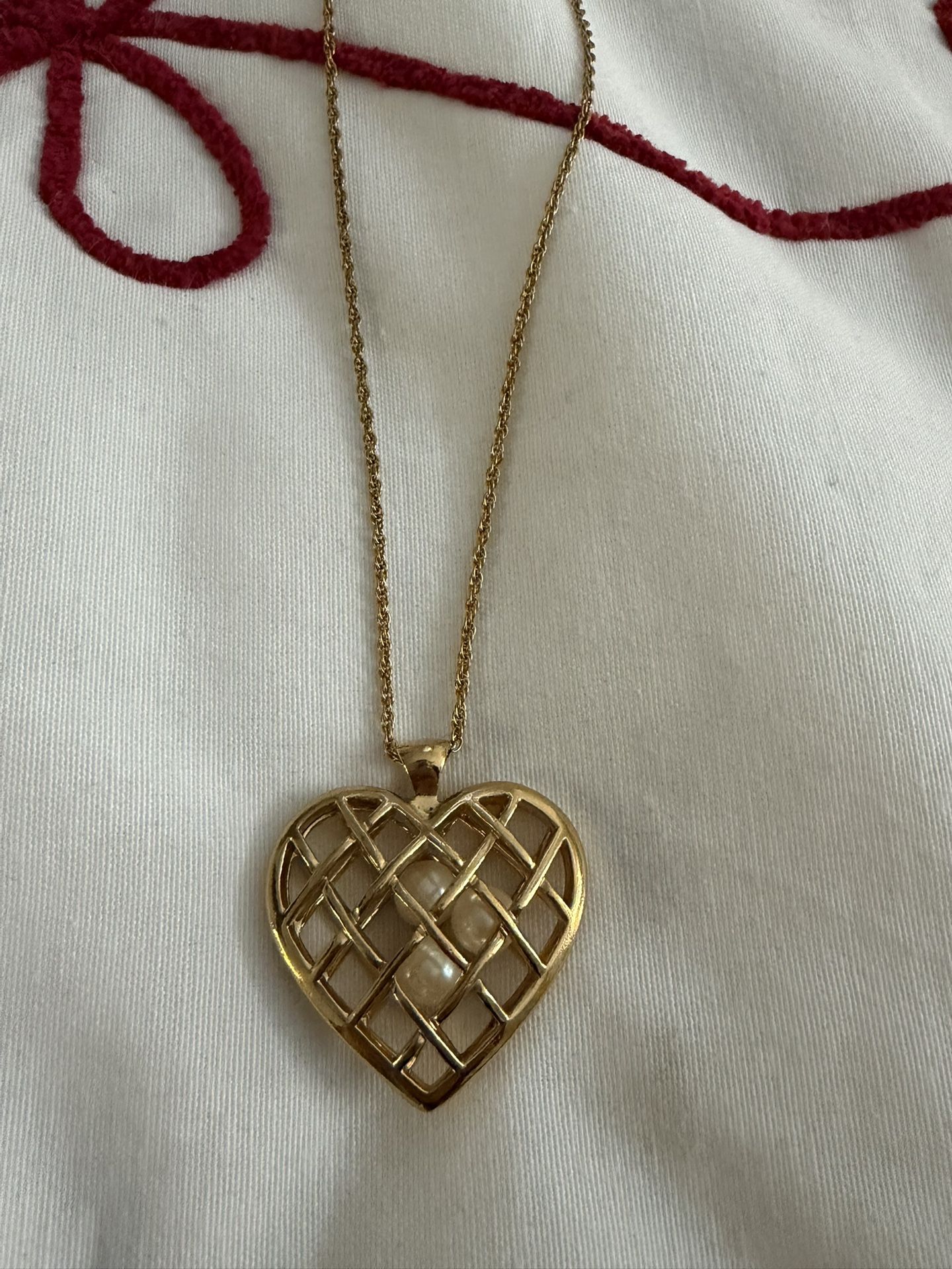 Heart Charm Gold Necklace 