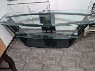 Glass tv stand