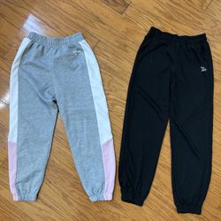Like new Reebok Kids' Gray and Black Joggers 2 pack size 8/10 yrs