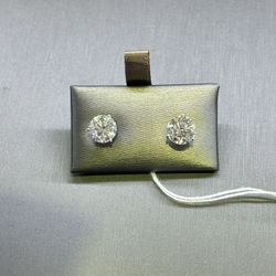 14KT WG 4.00cttw Lab Grown Diamond Stud Earrings