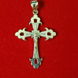 10kt Gold Cross Pendant
