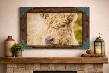 Handmade Highland Cow Framed Print